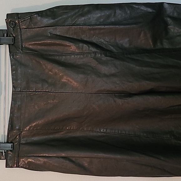 Dominic Bellissimo Vintage Black Leather High Waist Pleated Lined Pants Wmns 16 - Picture 7 of 16